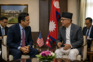 Finance Minister Wagle Holds Courtesy Meeting with U.S. Assistant Secretary Paul Kapur