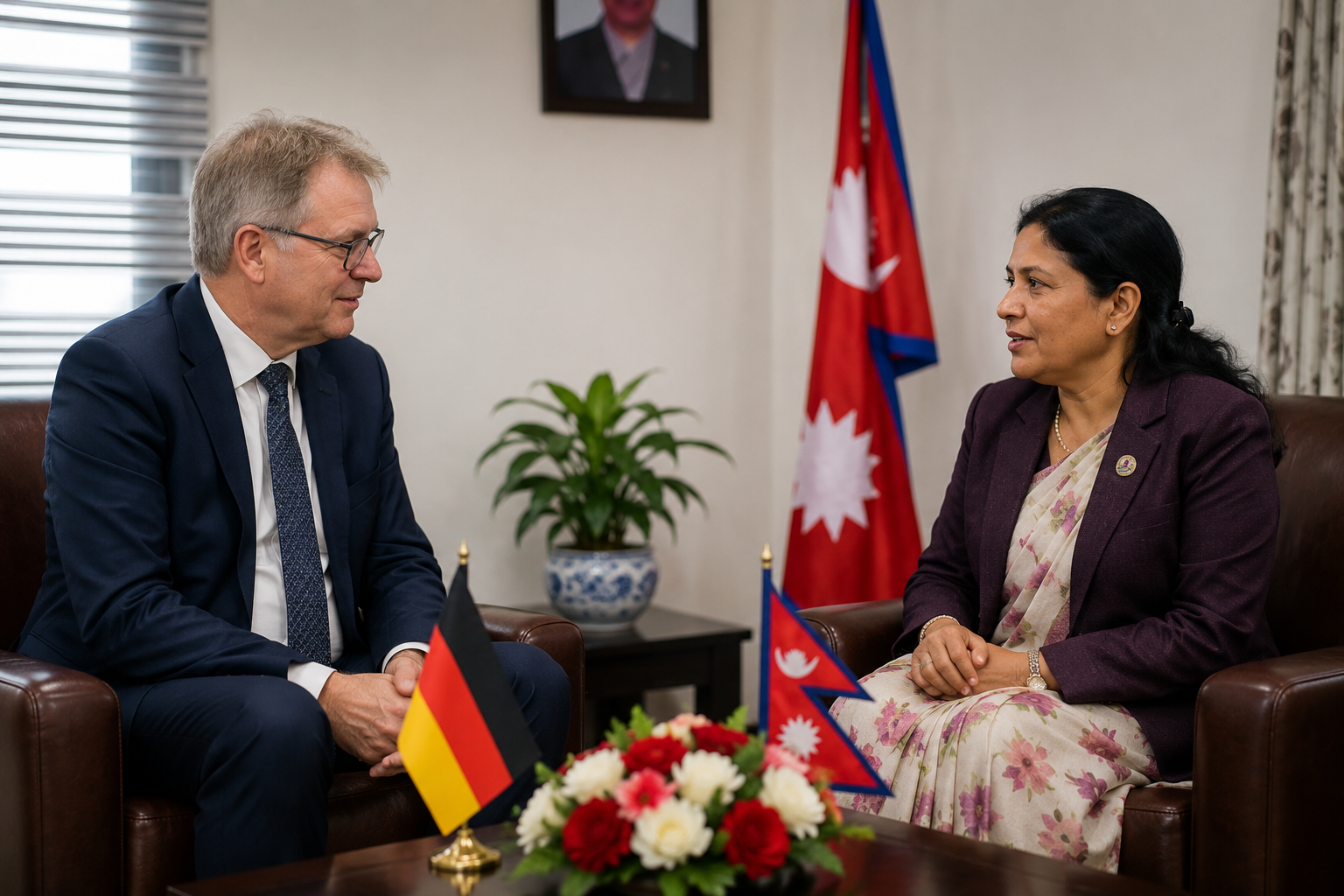 Minister Sita Badi Meets German Ambassador Udo Eugen Volz